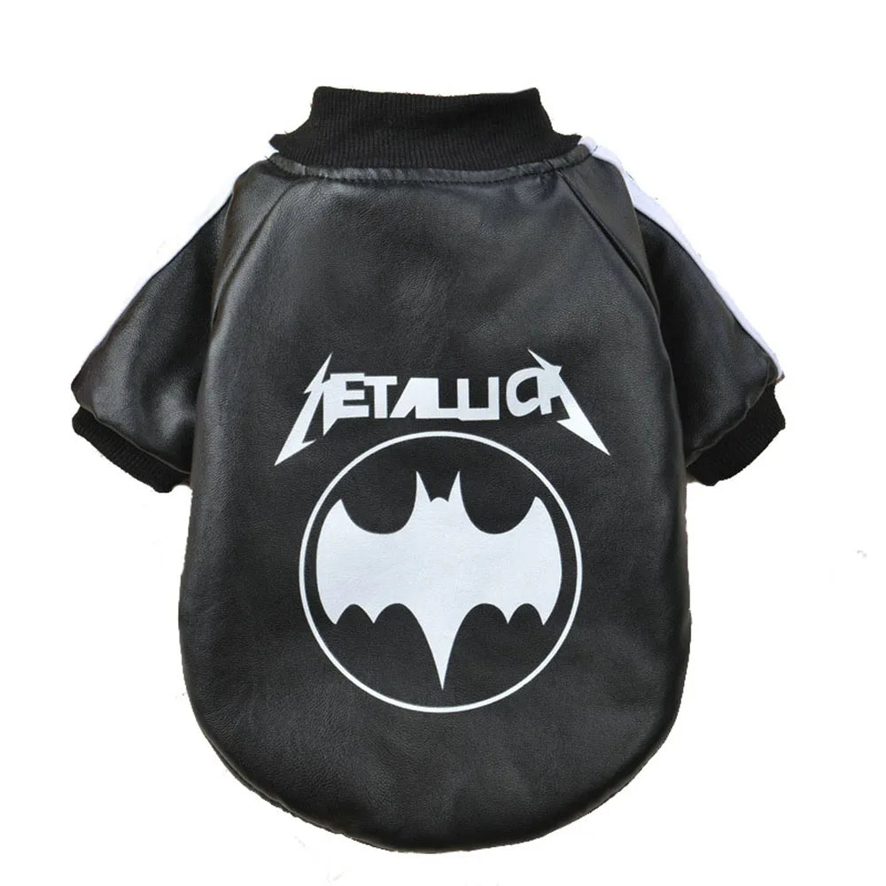Puppy Pet Dog Clothes Outdoor Windproof Waterproof Leather Dog Coat Winter Warm Padded Jacket for Dogs and Cats in Cold Weather