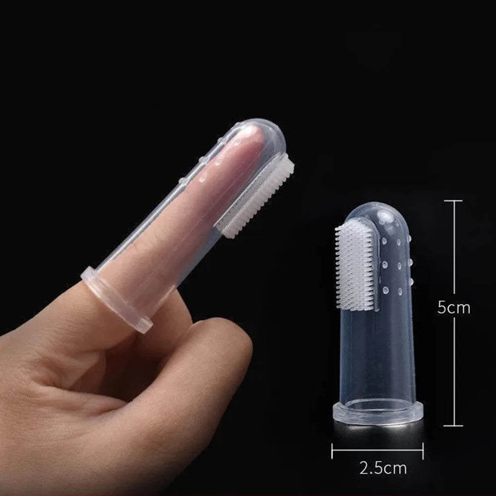 Dog Toothbrush Pet Fingertip Toothbrush for Cat Super Soft Oral Care Toothbrushes Finger Brush for All Pets Tooth Cleaning Brush