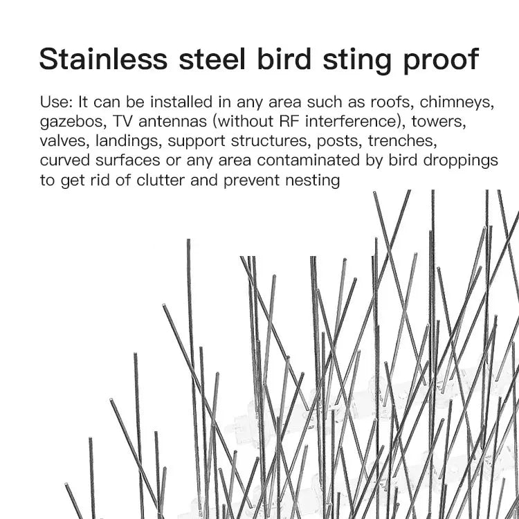10pcs/box Gardening Bird Repellent, Stainless Steel for Home Balcony to Prevent Bird Repellent