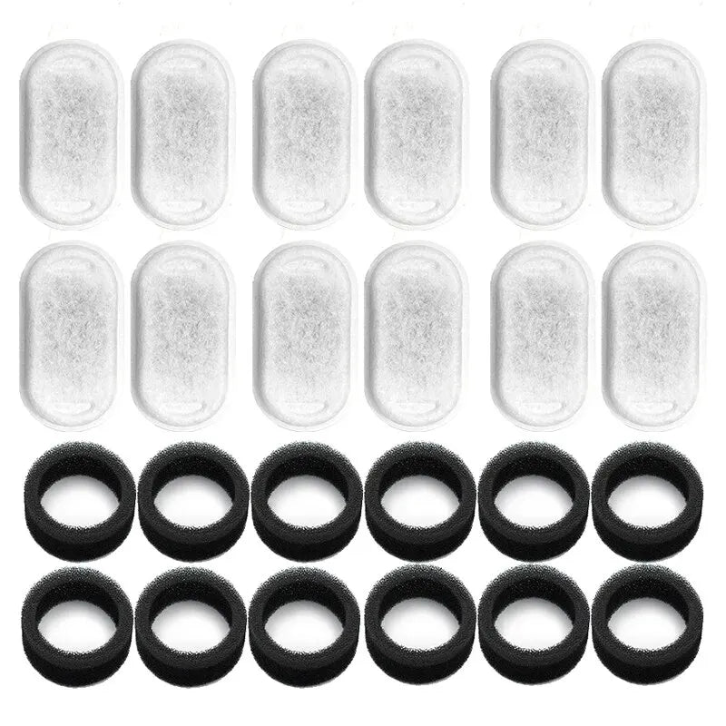Activated Carbon Sponges Filters Replacement Filters Cat Water Fountain Filters Element for Stainless Steel Cat Water Fountain