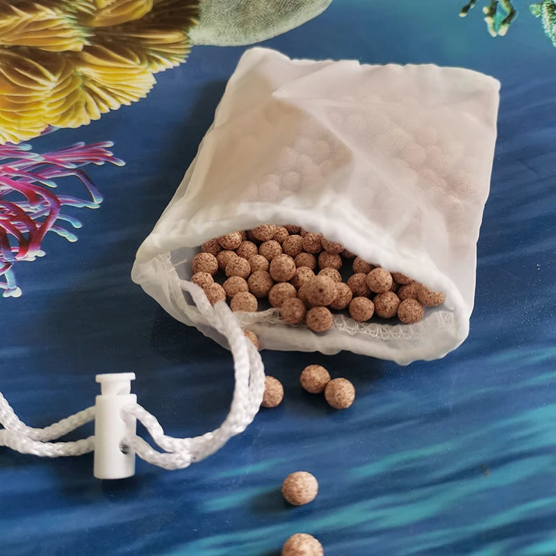 200 Mesh Nylon Filter Net Bag Acquarium Bio Ball Carbon Media Isolation Bags Food Filter Strainers Mesh Kitchen Strainer Bags
