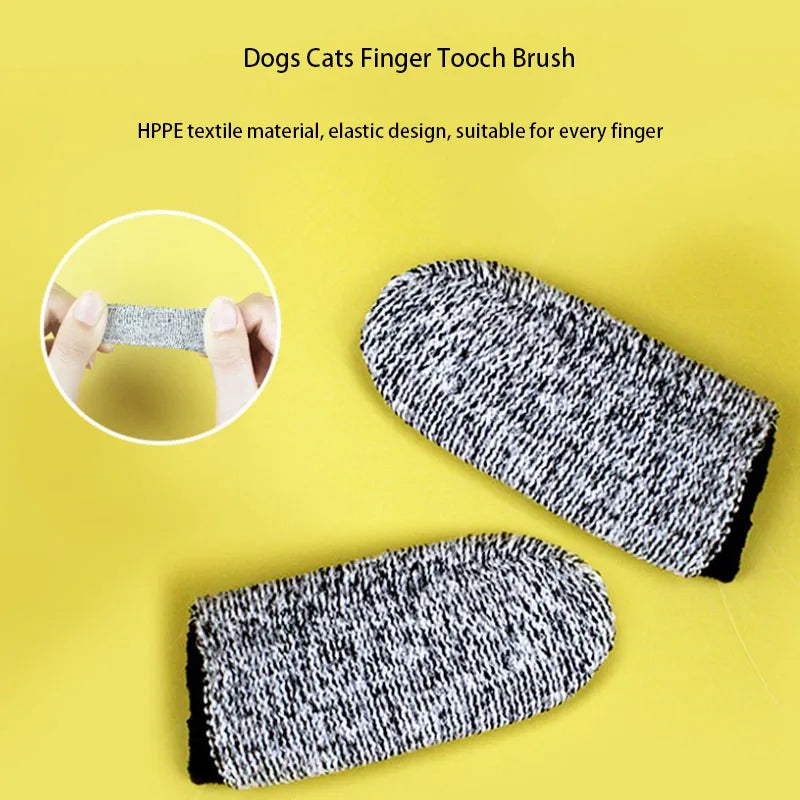 5pcs Durable Dog Pet Finger Toothbrush Dog Toys Environmental Protection Cloth Glove for Dogs Cats Clean Teeth Pet Accessories