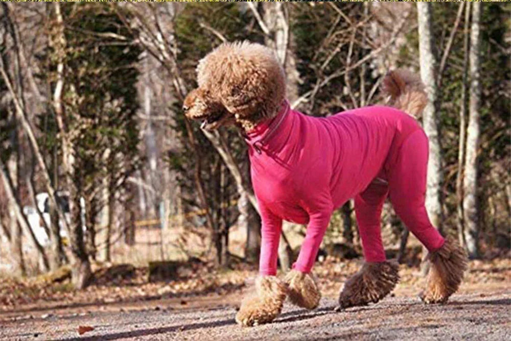 Dog Onesie Clothes Shedding of Dog Hair for Home Car Travel Anxiety Calming Shirt Surgery Recovery Body Jumpsuit for Large Dogs