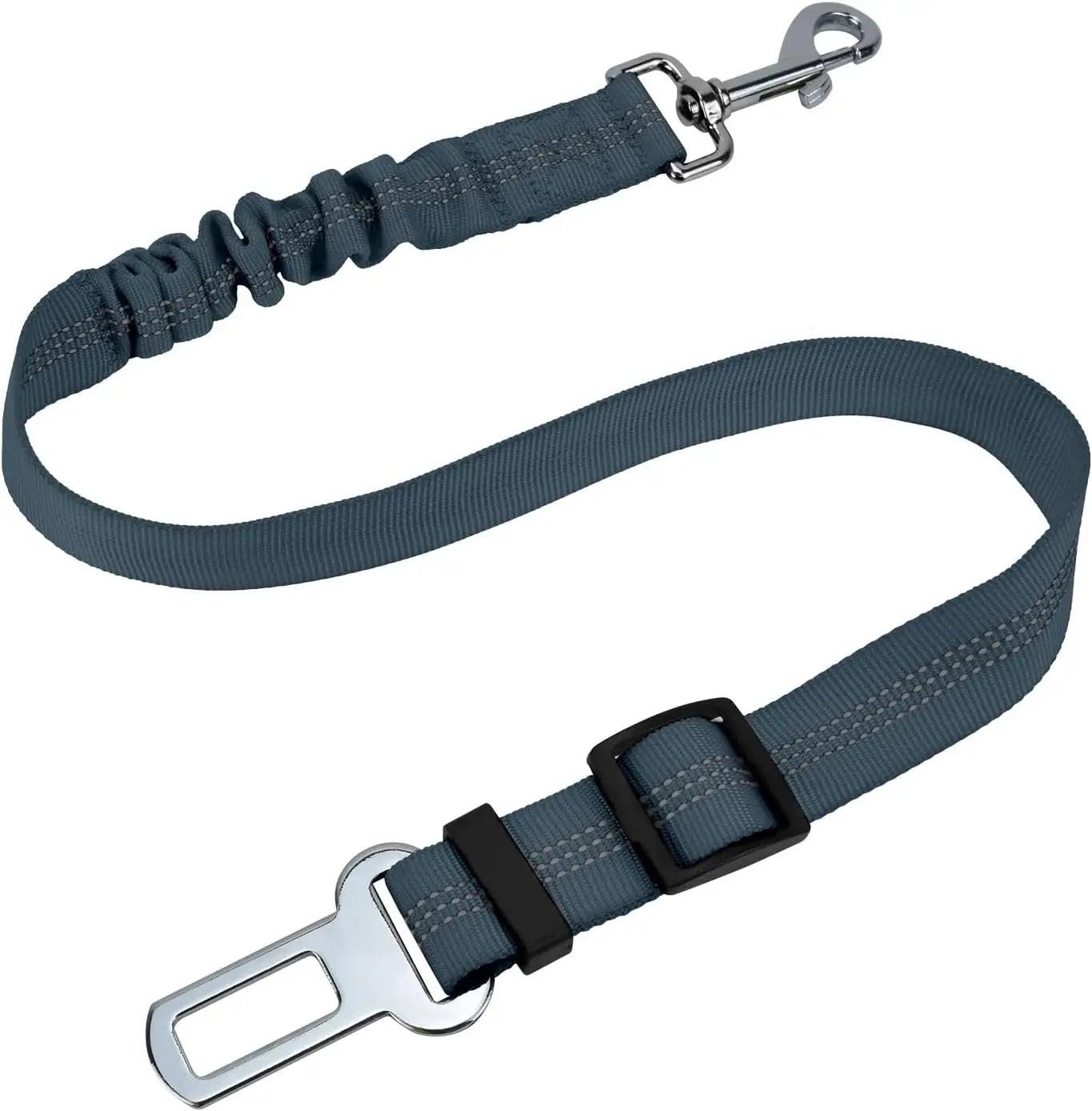 Adjustable Dog Seatbelt for Small Medium Large Dogs with Elastic Shock Absorbing Bungee Buffer Reflective Safety Dog Car Harness