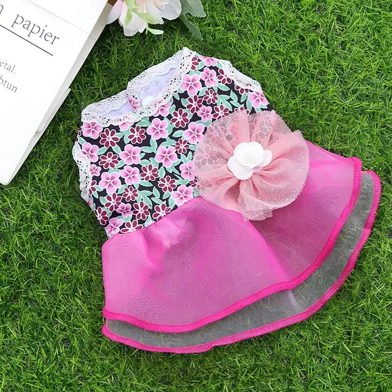 2024 Summer Dress for Dog Pets Clothes Chihuahua Wedding Dress Skirt Cloth Accessory Dog Pet Dress Supplies Hanbok Cat Costume
