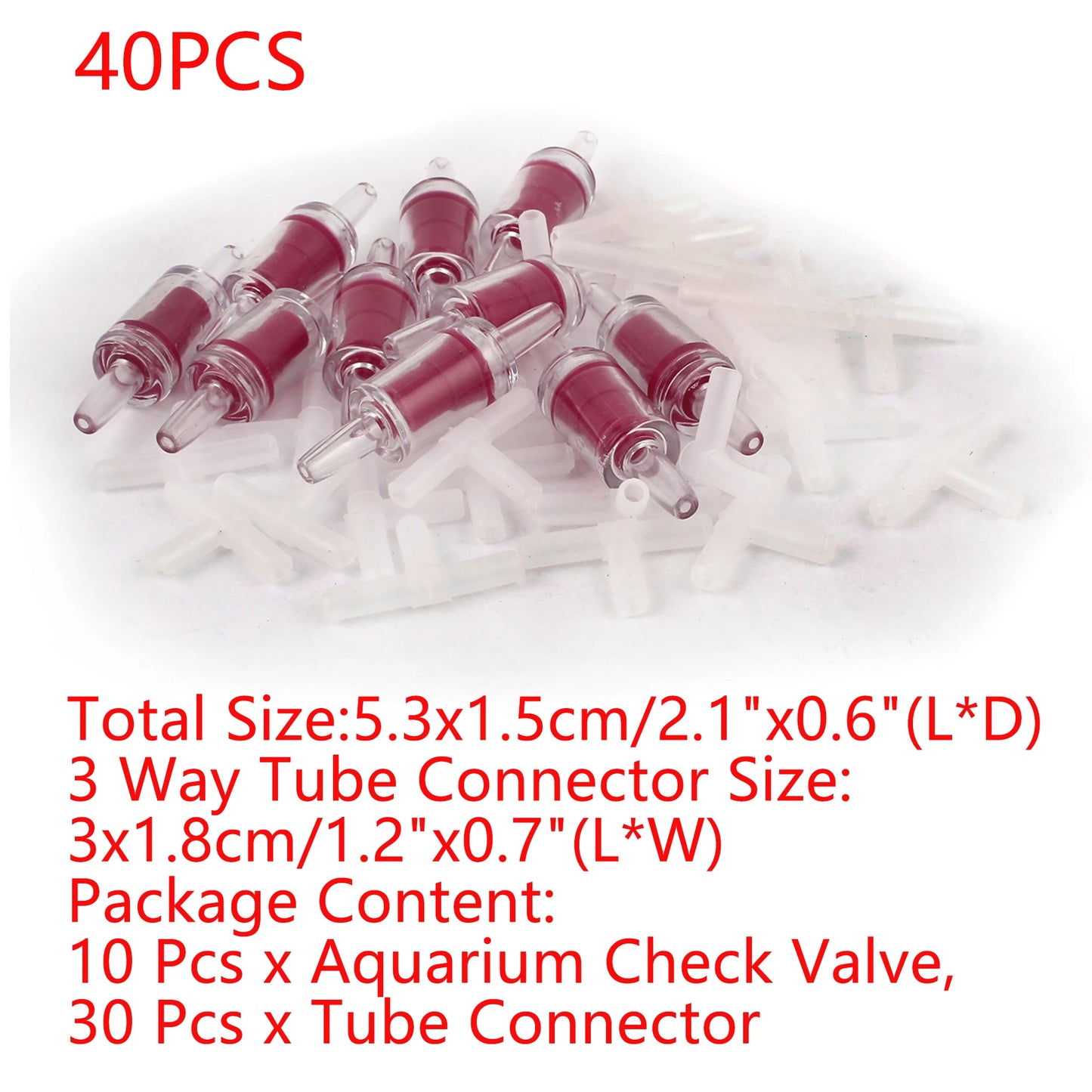 UXCELL Aquarium Air Pump Check Valve Fish Tank One-way Check Valve Tracheal Hose Pipe Carbon Dioxide System Accessories