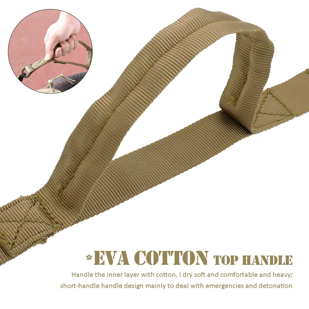 Durable Tactical Dog Collar Military Bungee Leash Set Nylon Walking Training Pet Collar for Medium Large Dogs German Shepard