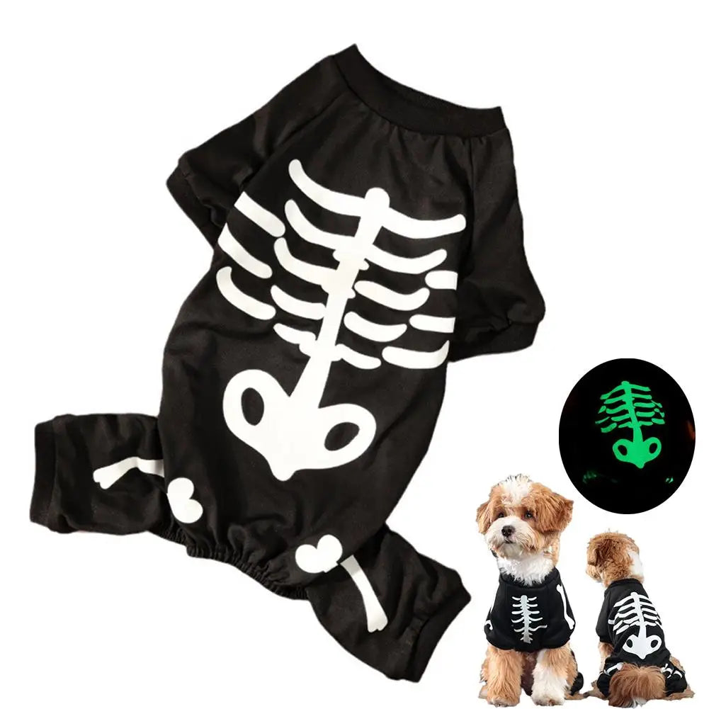 Halloween Dog Costumes For Large And Extra Large Dogs Skeleton Costume Jumpsuit Coat Pet Halloween Costumes Outfits Apparel J9F6