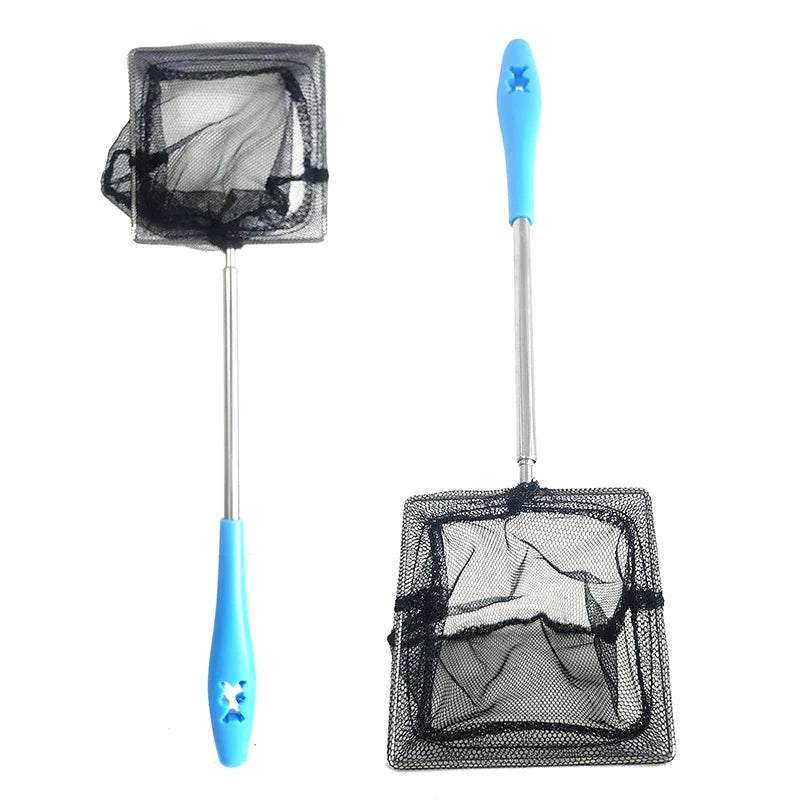 Stainless Steel Aquarium Long Handle Square Net Aquarium AccessoriesFish Tank Fishing Net Landing Net for Fish Durable Products