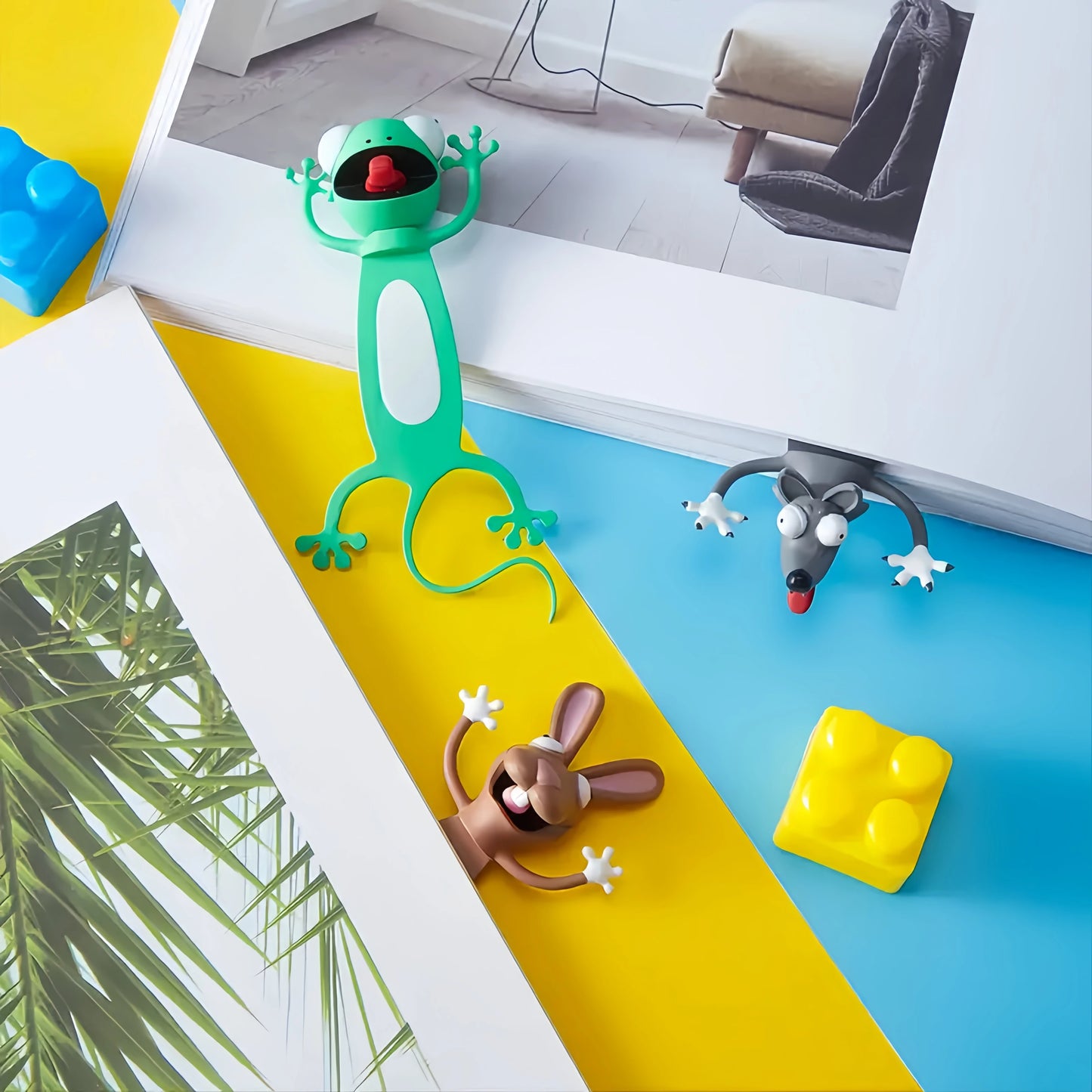 3D Animal Bookmark Original PVC Creative Text Create Cute Funny Cat Stationery