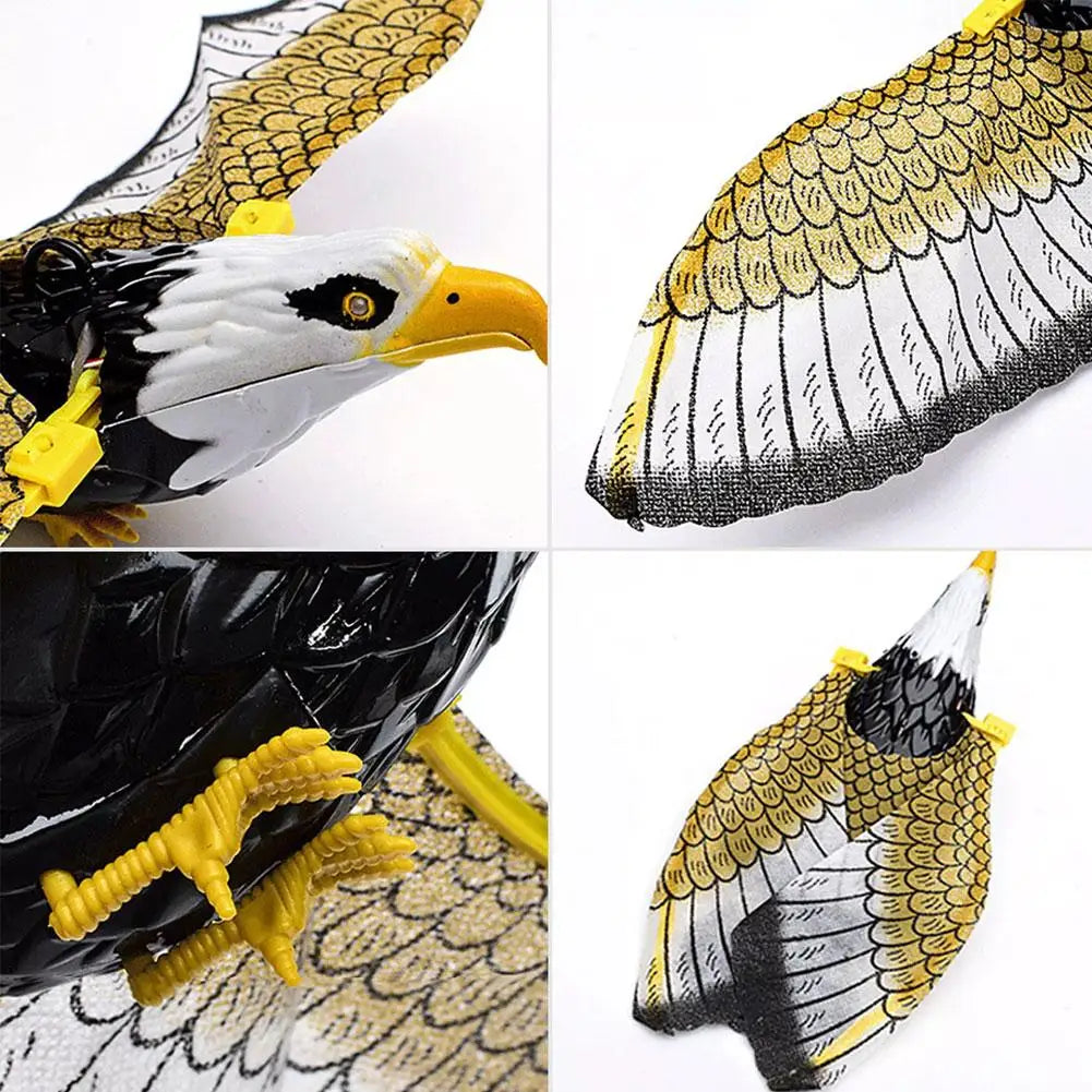 Interactive Cat Toy Can Fly And Call Electric Eagle Simulation Simulation Chirps Birds Interactive Slaps Cat Bird Light Toy V7C2