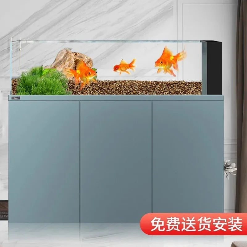 Customized Sizes large and medium fish tank aquariums for marine and freshwater with overflow sump cabinet