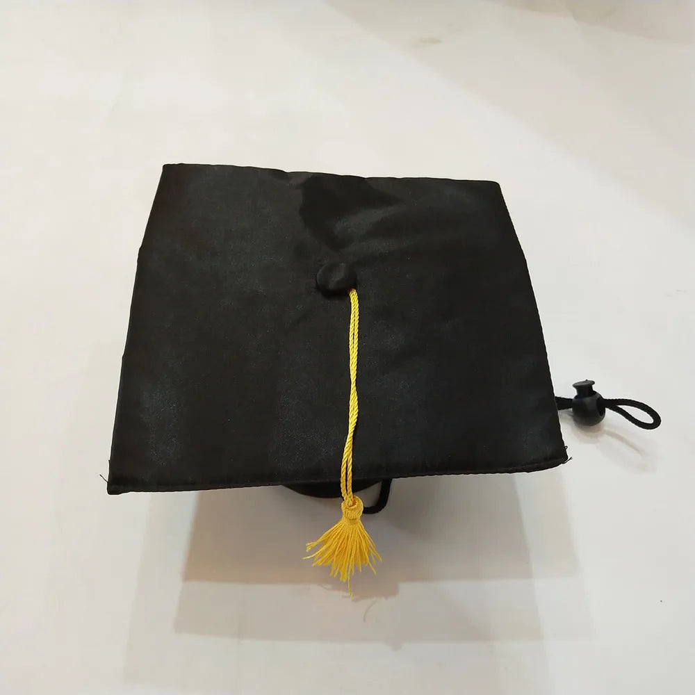 Pet Caps Dog Graduation Hats with Yellow Tassel Costumes for Dogs Cats Doctor Hat Holiday Party Apparel Dog Accessories Outfits