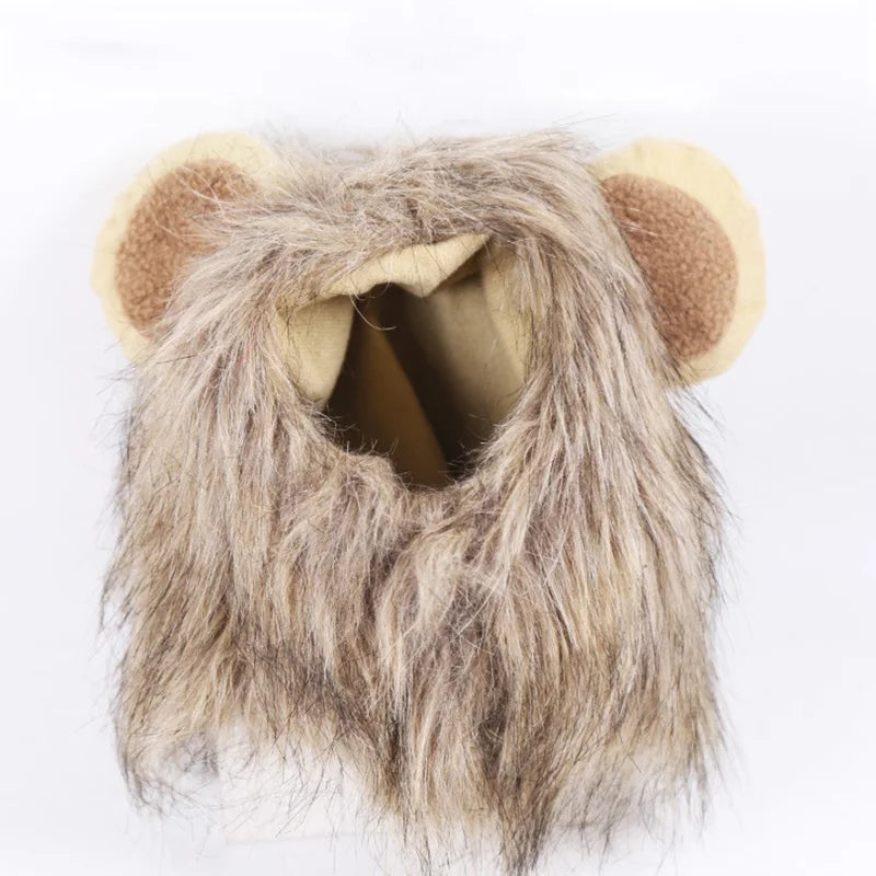 Lion Cattle Pattern Dog Costume Hat for Cat New Year Party Birthday Costume Pet Dogs Products Keep Warm Winter Puppy Accessories