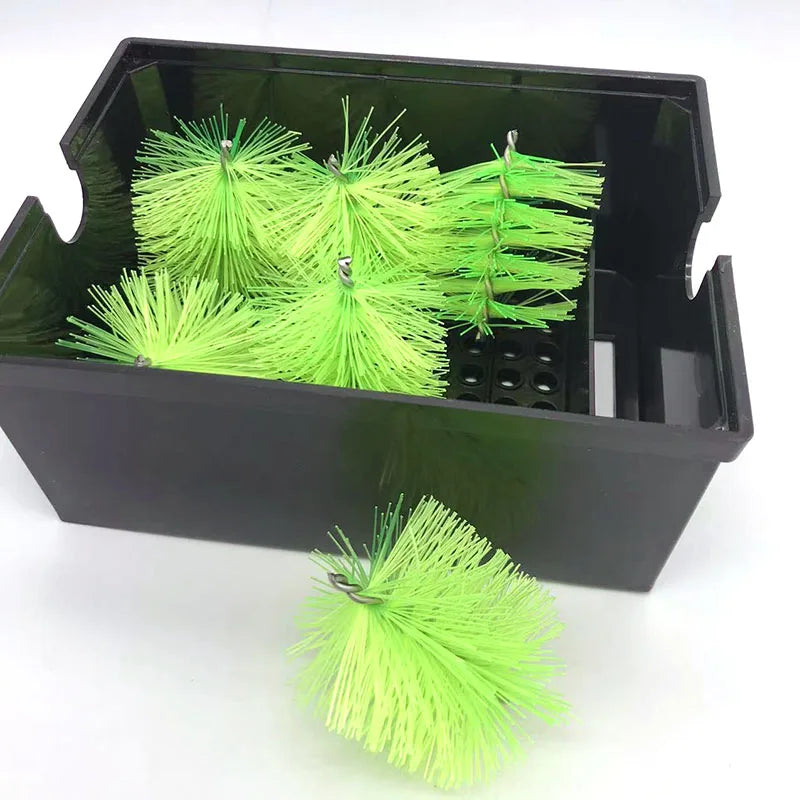 6pcs Aquarium Filter Brush Nylon Skimmer Brush Replacement Filtration System Aquarium Fish Tank Cleaner Tools Noise Reduce New