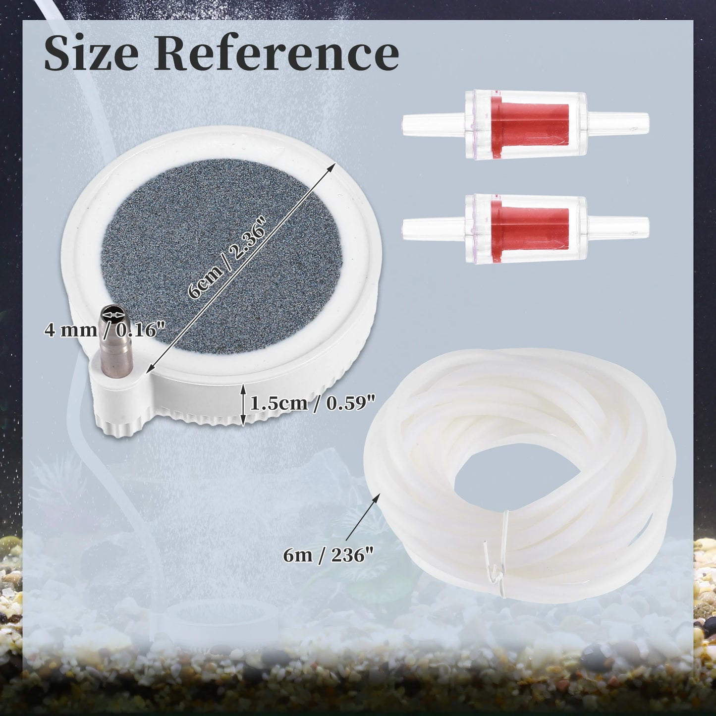 UXCELL Air Bubble Stone for Aquarium Fish Tank 5cm Hydroponic Oxygen Plate Air Disk Stone Bubble Pond Pump Accessories