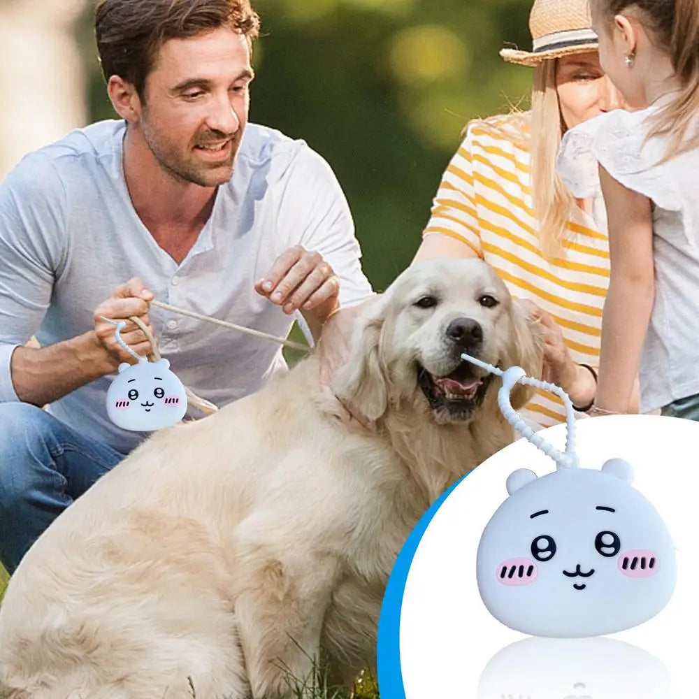 Zippered Dog Food Container Cartoon Silicone Dog Food Bag Cute Pet Snack Pouch Multipurpose Puppy Food Bag For Cookies Dry Meat