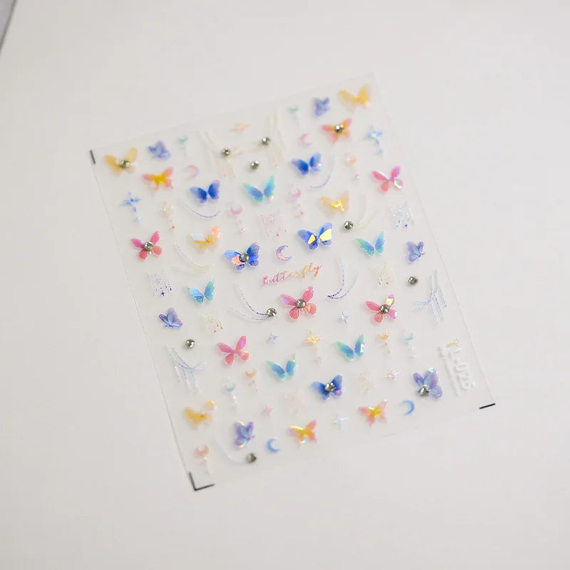 1pcs Cute Cat Claw 3D Jelly Relief Nail Stickers 3D Adhesive Stickers For Nails DIY Japanese Kawaii Slider Nail Art Decorations