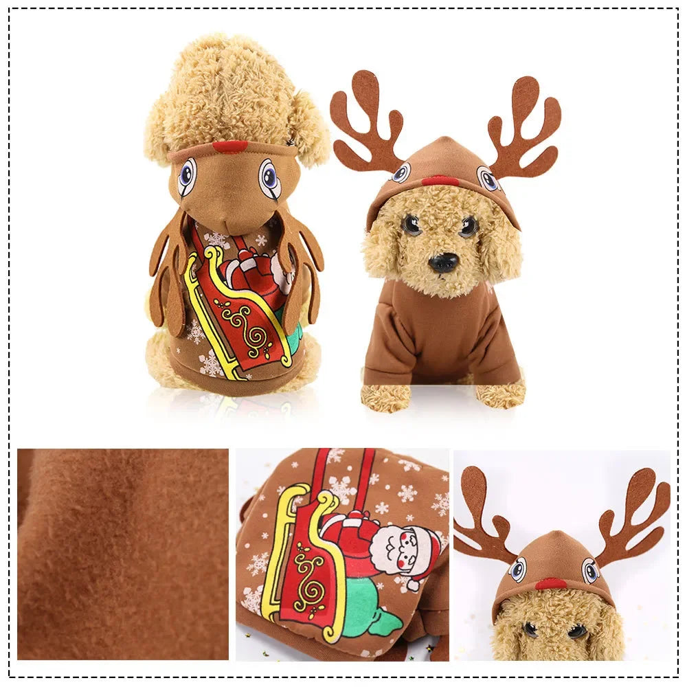 Christmas Pets Dressing Up Santa Funny Pet Clothes For Small Medium Large Dogs Winter Warm Dog Clothes Chihuahua Pug Yorkshire