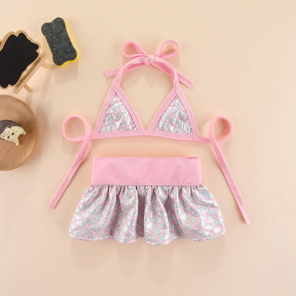 Summer Dog Bikini Set Cute Pet Bikini Swimwear Puppy Dresses Hawaiian Dog Beach Swimsuit for Small Dog Girl Cat Dress in Seaside