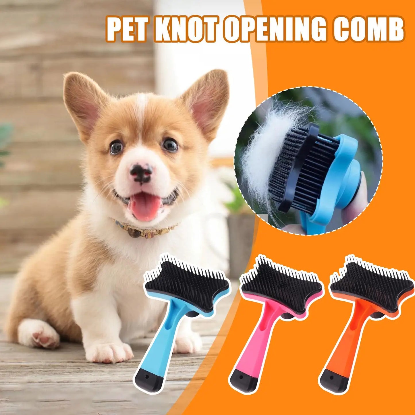Pet Hair Removal Comb Cat Self Cleaning Brush Hair Tools Grooming Pet Accessories Puppy Cleaning Scraper Comb Remover Dog C S1I1