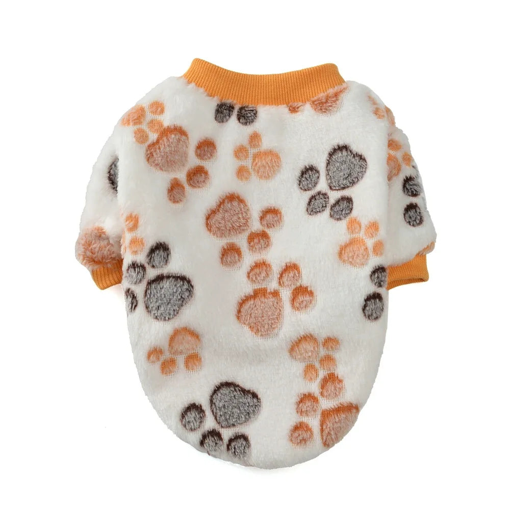 1Pc Small Dog Autumn/Winter Flannel Pet Clothing Cute and Warm Teddy Cat Clothing Comfortable