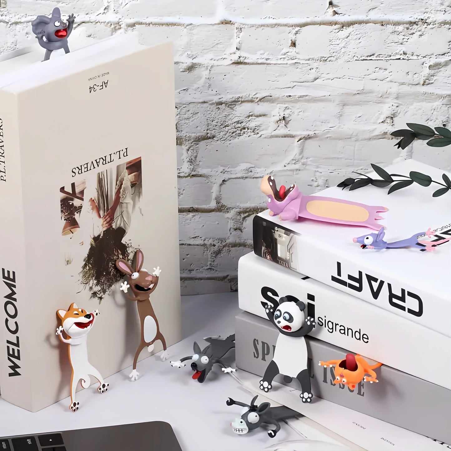 3D Animal Bookmark Original PVC Creative Text Create Cute Funny Cat Stationery
