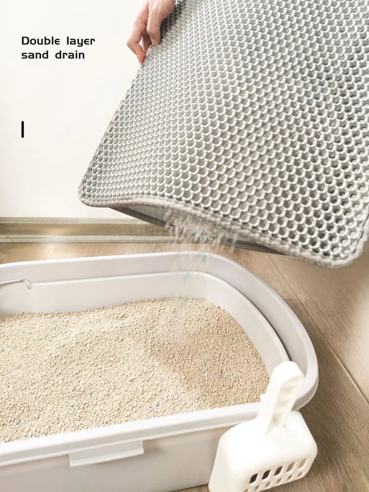 Pet Litter Mat Waterproof Double Layer Pet Litter Mat Non Slip Mat Washable Cat Mat Pet Supplies Pet Litter Mat Waterproof Doubl