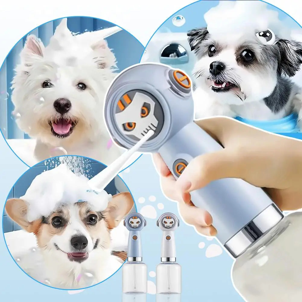 Electric Pet Dog Bath Shower Gel Foaming Machine IPX6 Waterproof Soap Dispenser Pet Bathing Supplies Rechargeable