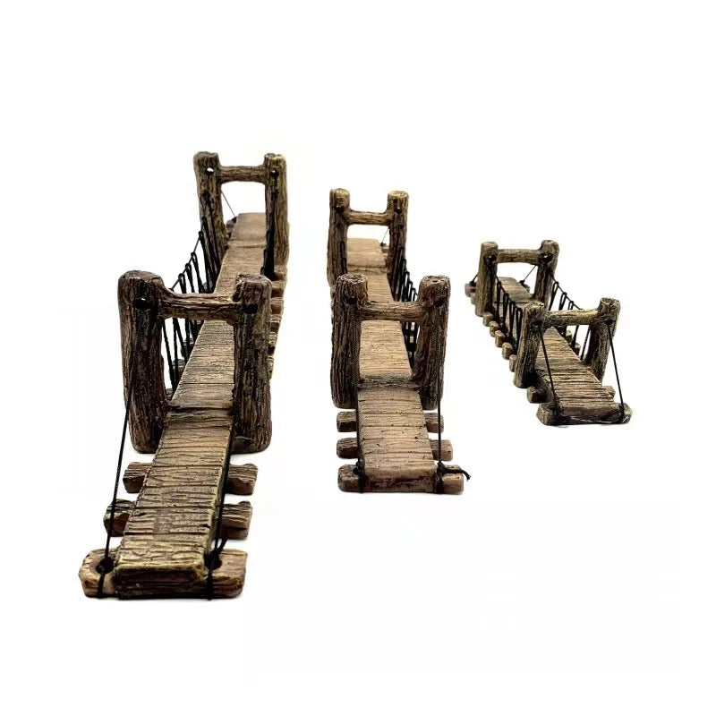 1pc Aquarium Resin Bridge Decoration Rocks Fish Tank Ornaments Decor Landscaping Rockery Mountain Bridge Hiding Cave Accessories