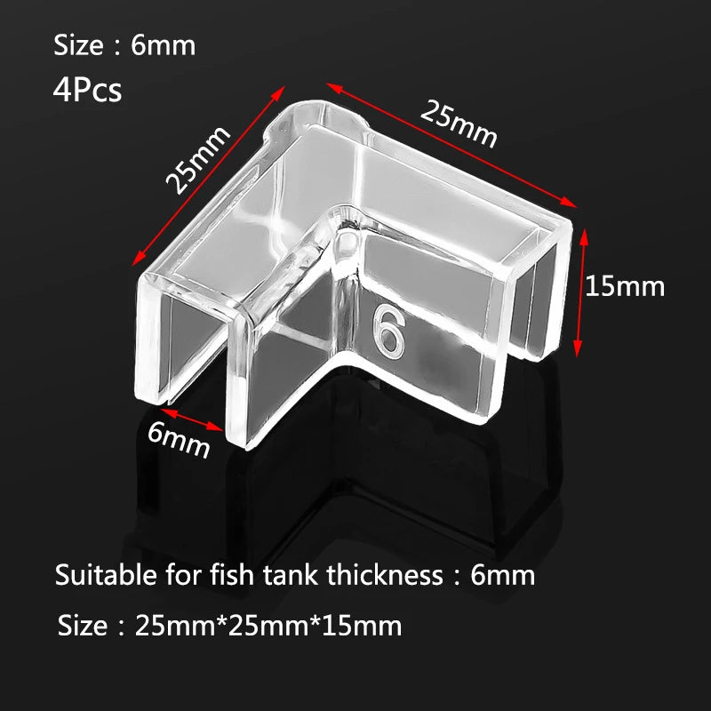 4pcs 5/6/8/10/12/15mm Transparent Anti-collision Fish Tank Corner Protector Adhesive Free Protective Cover Aquarium Accessories