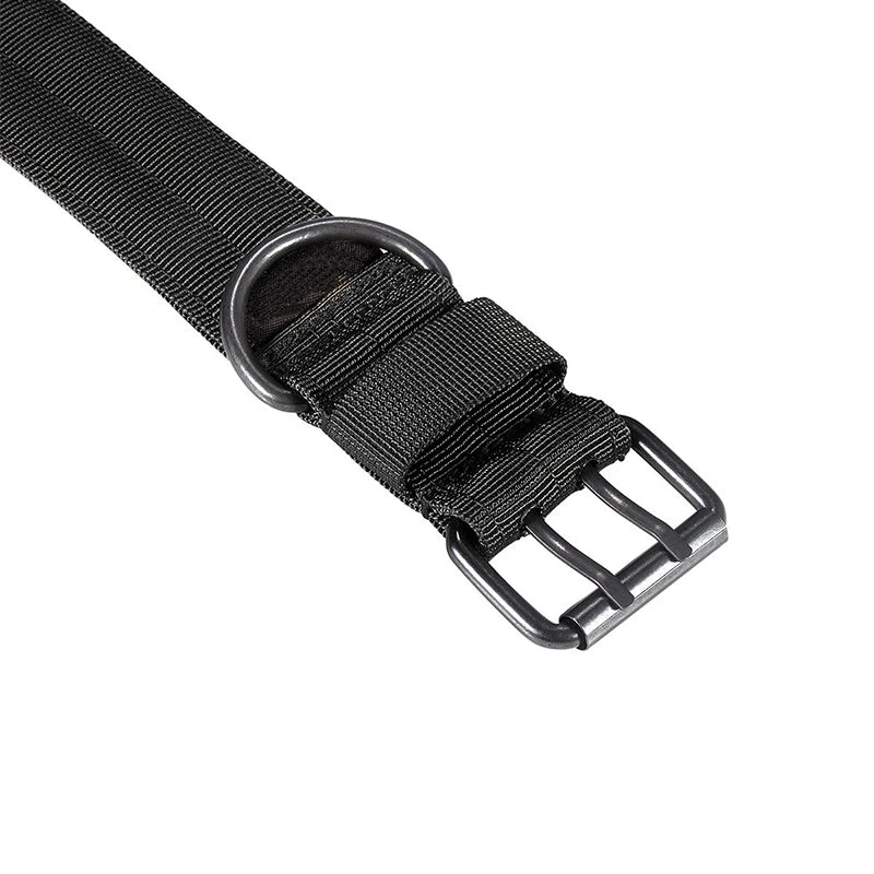 1pc Medium to Large Nylon Tactical Pet Dog Collar - Adjustable and Durable, Suitable for Medium and Large Dogs.