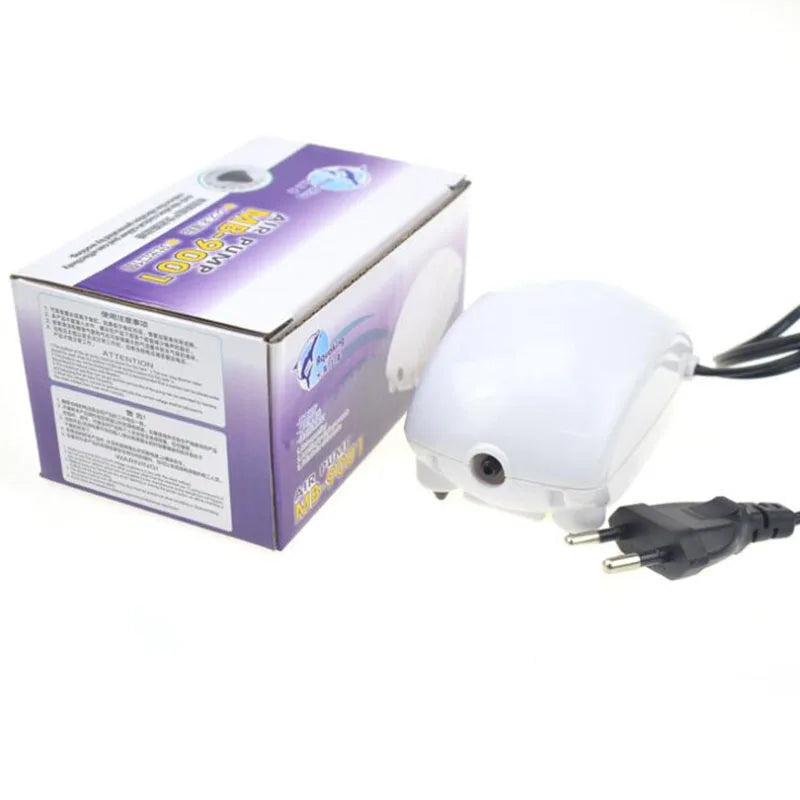 2.5W Aquarium Fish Tank Oxygen Air Pump Mini Air Compressor Pump Aquarium Fish Tank Oxygen Pump Ultra Low Noise Tank Accessories