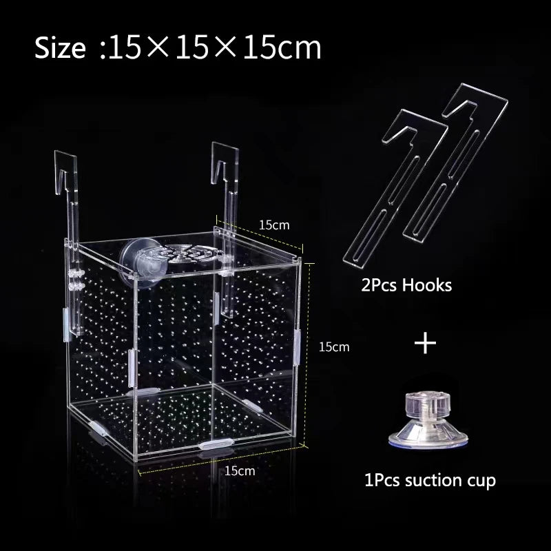 HighTransparent Acrylic Aquarium Fish Breeding Feeding Isolation Box Fish Aquarium Breeder Hatching Incubator Tank Accessories