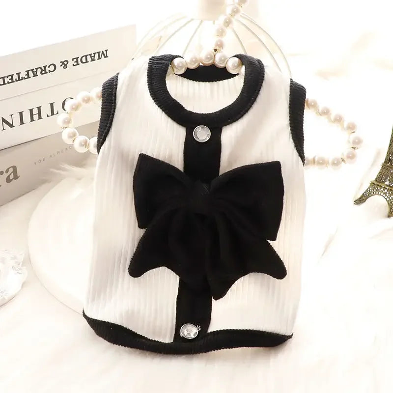 Dog Princess Dress Summer Dog Clothes for Small Dogs Pet T-Shirt Black Lace Retro Puppy Skirt Chihuahua Bichon Girls Dog Costume