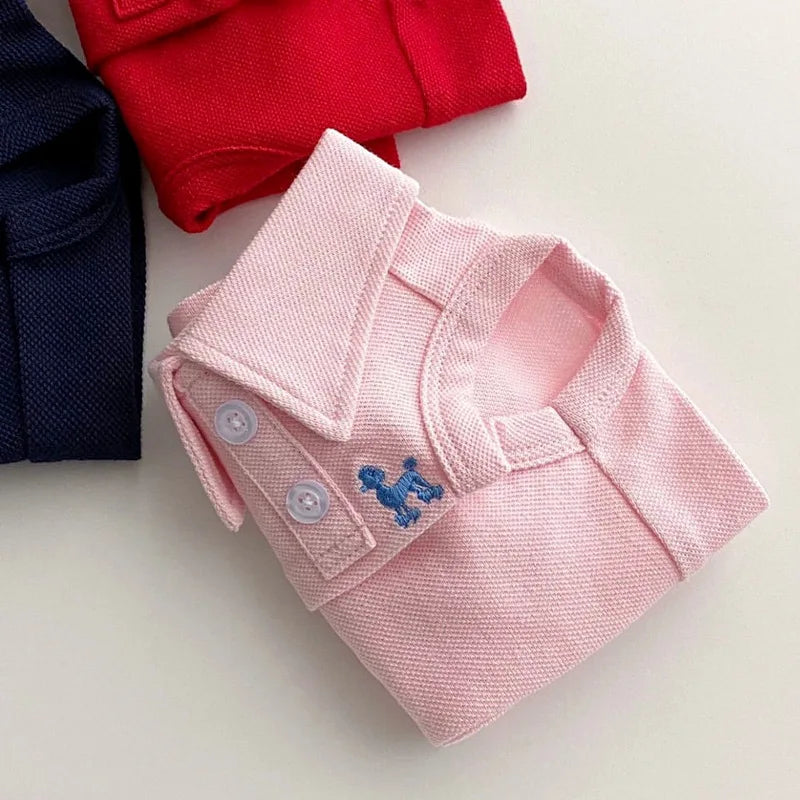 Summer Puppy Clothes Solid Dog Polo Shirt Teddy Bichon Frise Chihuahua Dog Pullover Cat Dog Sweatshirt Pet Cooling Vest Clothing