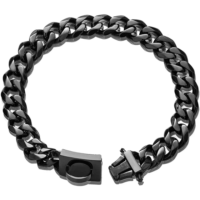 304 Stainless Steel Dog Chain Collar and Leash, Super Strong, Metal Necklace, Choke, Silver, Gold, Adjustable Pet Lead Rope