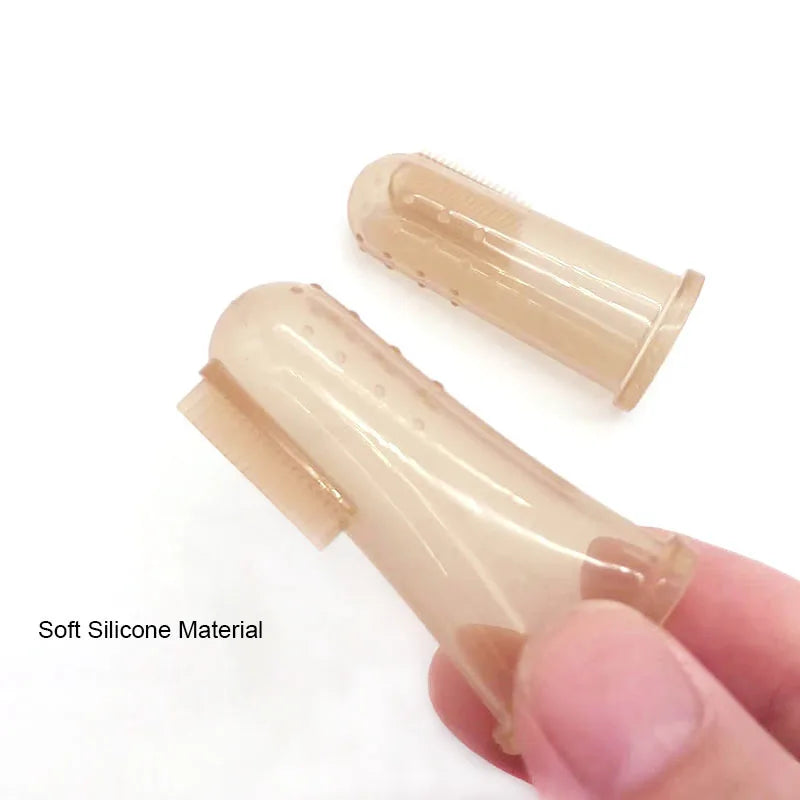 1Pcs Dog Pet Finger Toothbrush Dog Toys Environmental Protection Silicone Glove For Dogs Cats Teeth Cleaning Pet Accessories