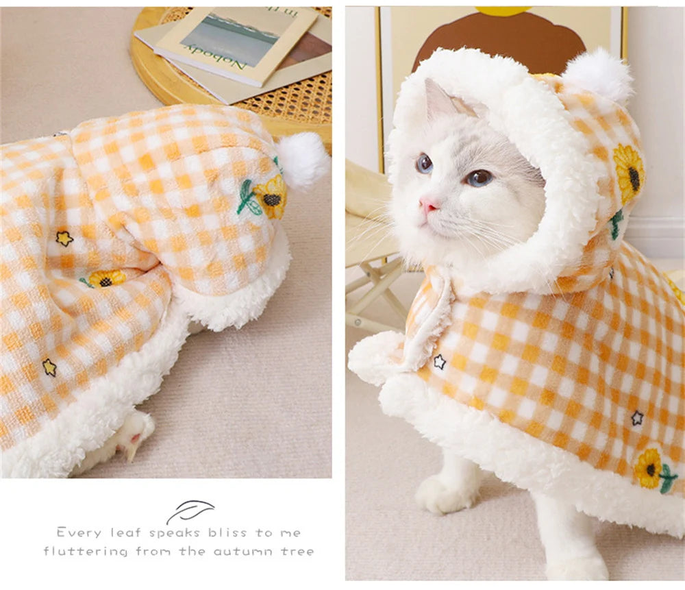 Sphynx Cat Sleeping Bag Cloak Winter Warm Pet Mat Blanket for Cats Gotas Kitten Sleeping Quilts mascotas Accessories Hood Pajama