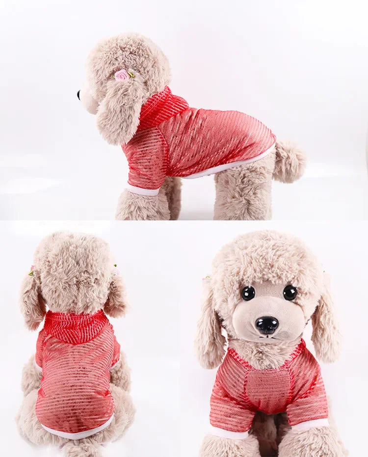 Ultra Thin Transparent Pet Dog Sun Protection Hoodie Clothes For Small Dogs Chihuahua Puppy Cat Summer Vest Shirt French Bulldog