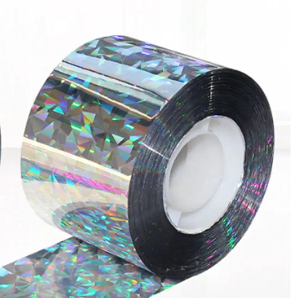 2 Rolls Bird Scare Type Ribbon, Deterrent Visual Audible Reflective Tape to Keep Away Birds, Double Sided Flash Tape