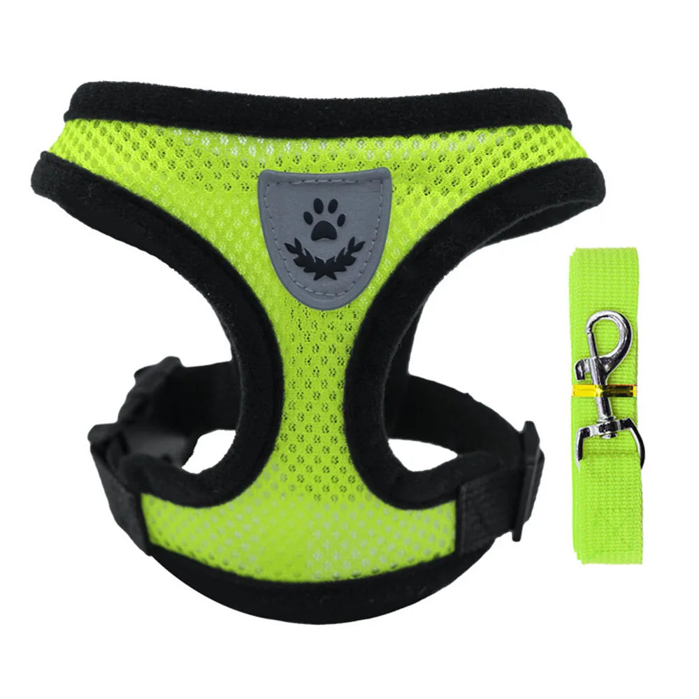 Cat Harness and Leash Escape Proof Adjustable Vest Harnesses for Cats Reflective Cat Harness Breathable Soft Kitty Puppy Harness