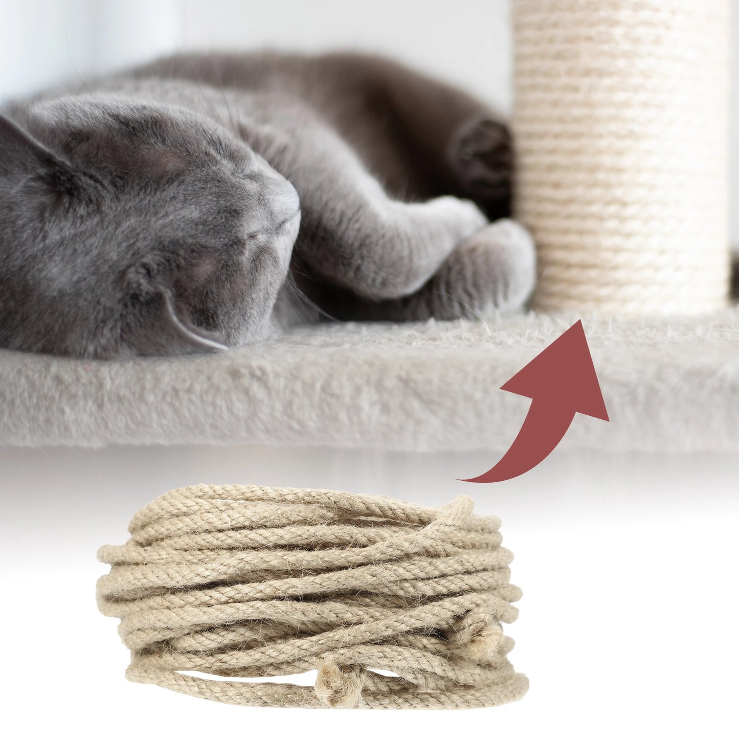 UXCELL Cat Natural Sisal Rope Scratching Rope Post Tree Replacement Climbing Frame Sofa protector Robe 6mm Cat Accessories