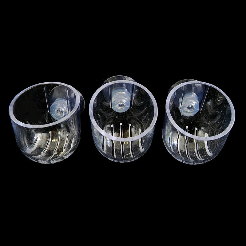 Acrylic Aquarium Feeder Fish Tank Mini Crystal Glass Pot Polka Water Potted Aquatic Planting Cylinder Cup Aquarium Plants Decor