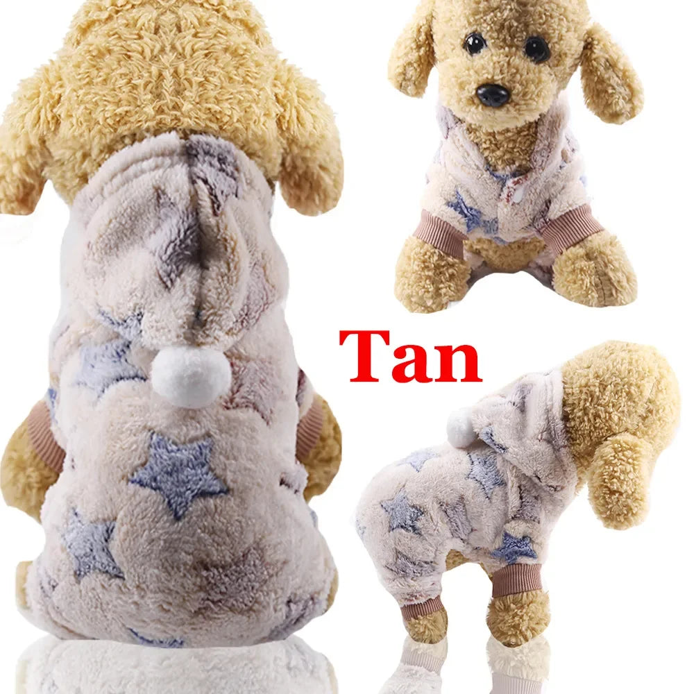 Pet Dog Soft Warm Jumpsuits Clothing for Dogs Pajamas Fleece Small Puppy Coat Pet Outfits Hoodie Clothing Cats Clothes Christmas