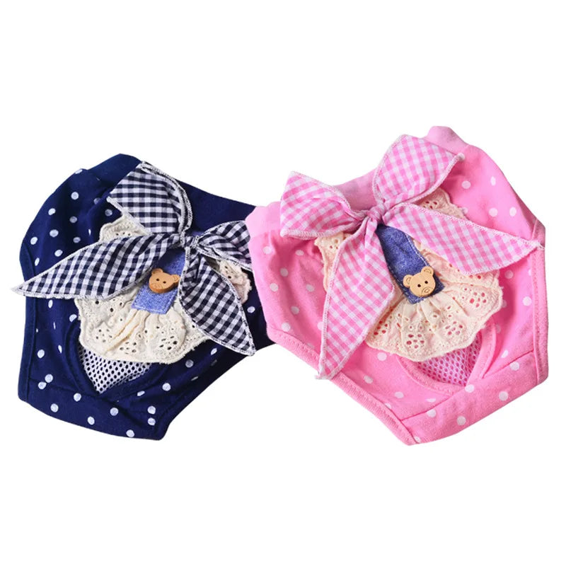 Pet Dog Diaper Sanitary Physiological Pants Dogs Sanitary Briefs For Puppy Kitty Trousers Underwear Diaper Pet Briefs For Female
