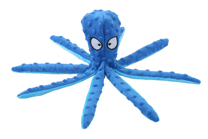 Pet plush toy octopus shell dog puzzle bite resistant sound toy octopus cat dog supplies
