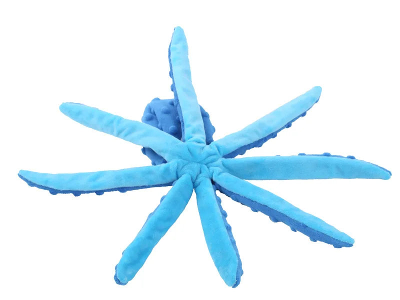 Pet plush toy octopus shell dog puzzle bite resistant sound toy octopus cat dog supplies
