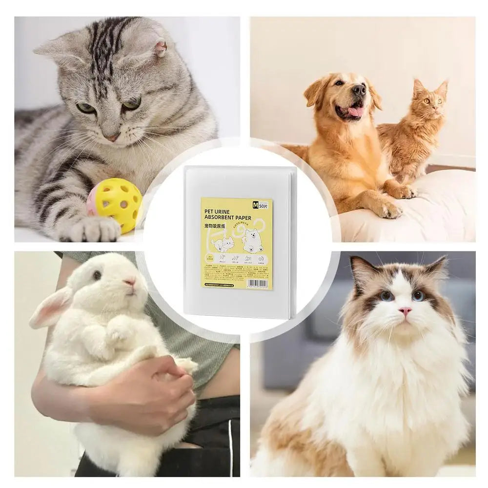 50 Sheets Dog Pee Pads Super Absorbent Dog Training Pads Potty Pads Pet Urine Pad Non-woven Puppy Training Pads For Cat Dogs