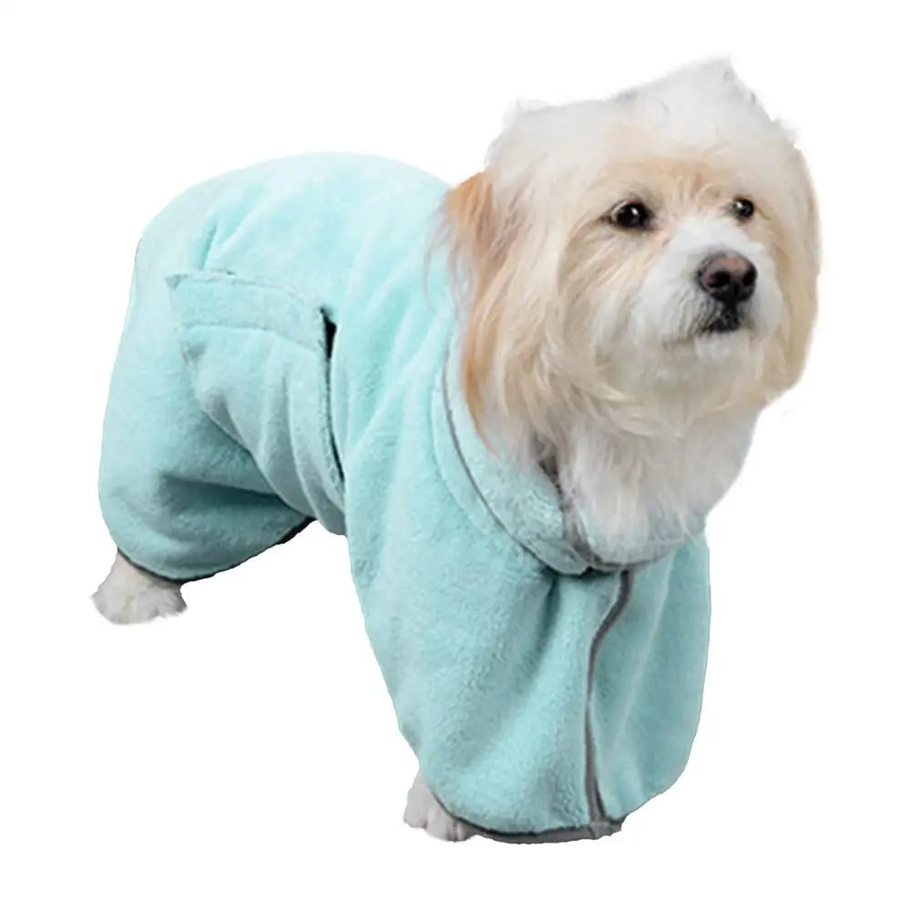 Dog Towel Wrap Dog Bath Towel Robe Super Absorbent Machine Washable Fast Drying Soft Lightweight Dog Drying Coat For Poodle
